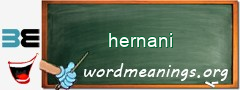 WordMeaning blackboard for hernani
